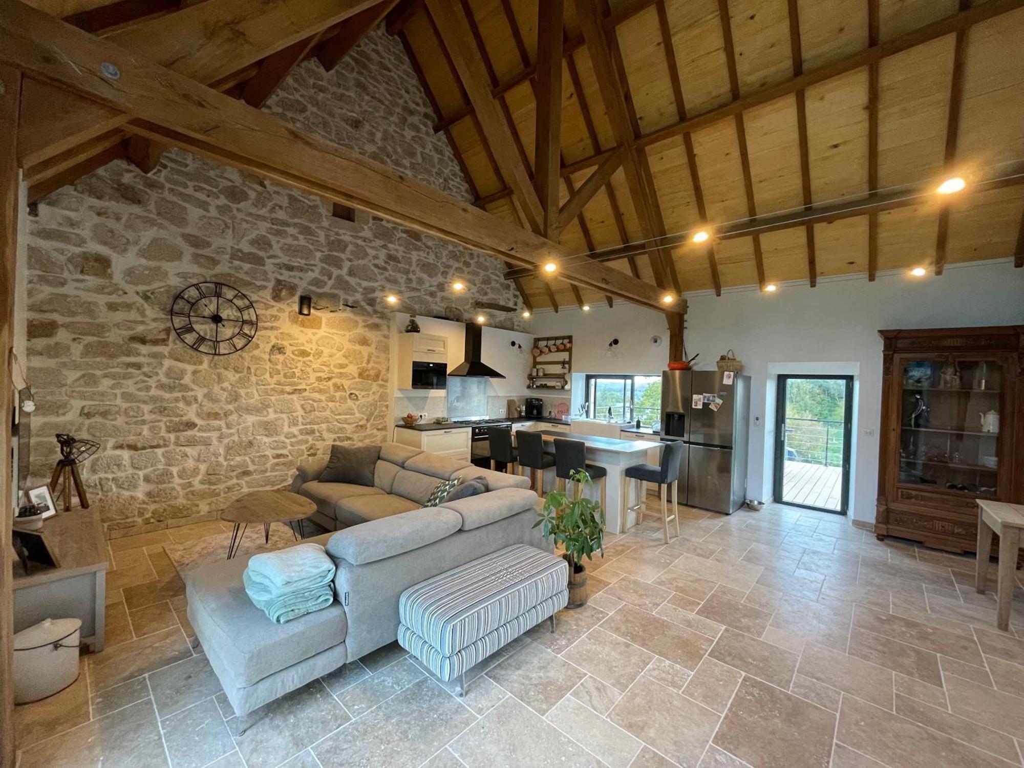 Villa Ancienne Grange Renovee En Xaintrie Hautefage Exterior foto